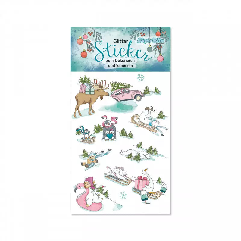TapirElla Glitter-Sticker Weihnachten 3 - Makimo - Smart Kids