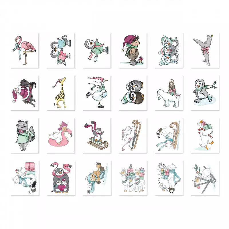 TapirElla Mini-Tattoo-Set Weihnachten – 24-teilige Kindertattoos für festlichen Spaß - Makimo - Smart Kids