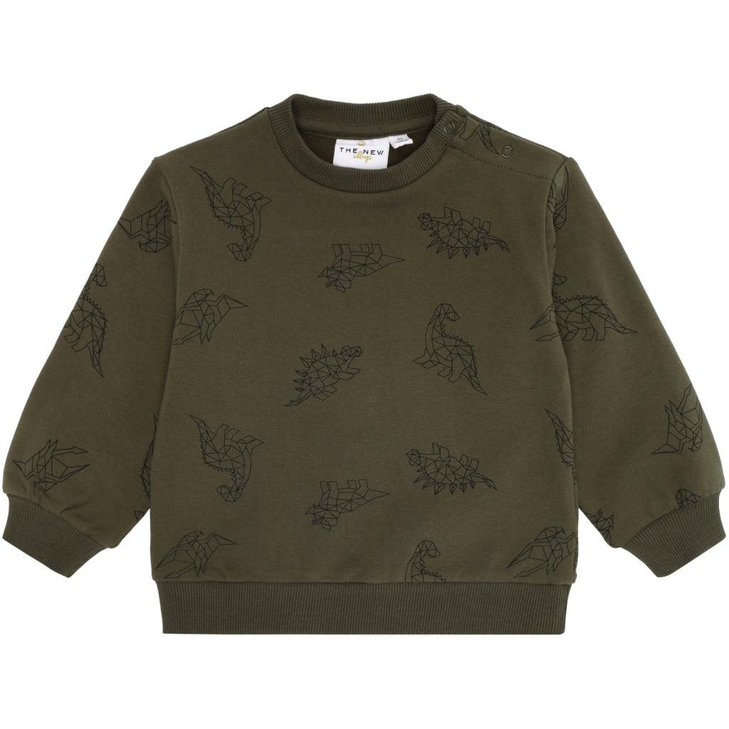 THE NEW SIBLINGS - Tnslaurent Sweatshirt, Ivy Green Dino - Makimo - Smart Kids