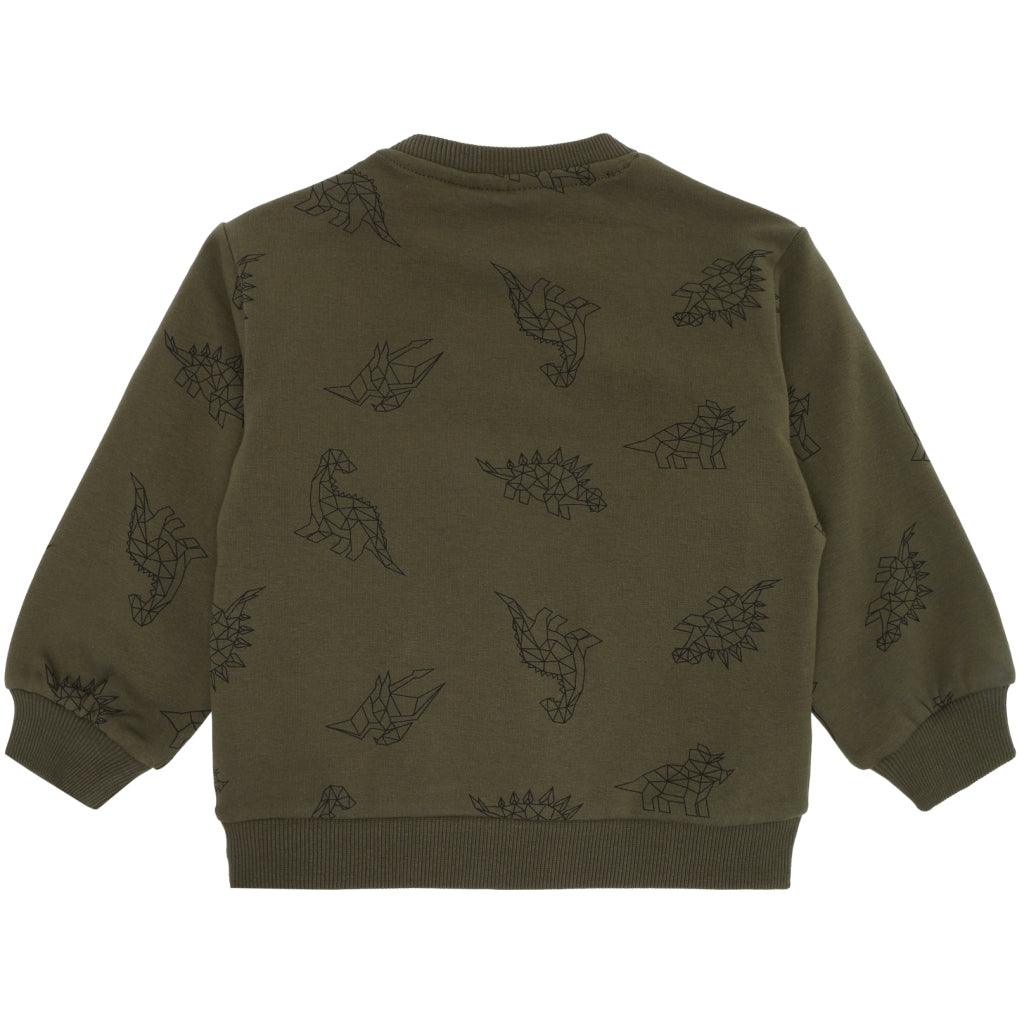 THE NEW SIBLINGS - Tnslaurent Sweatshirt, Ivy Green Dino - Makimo - Smart Kids