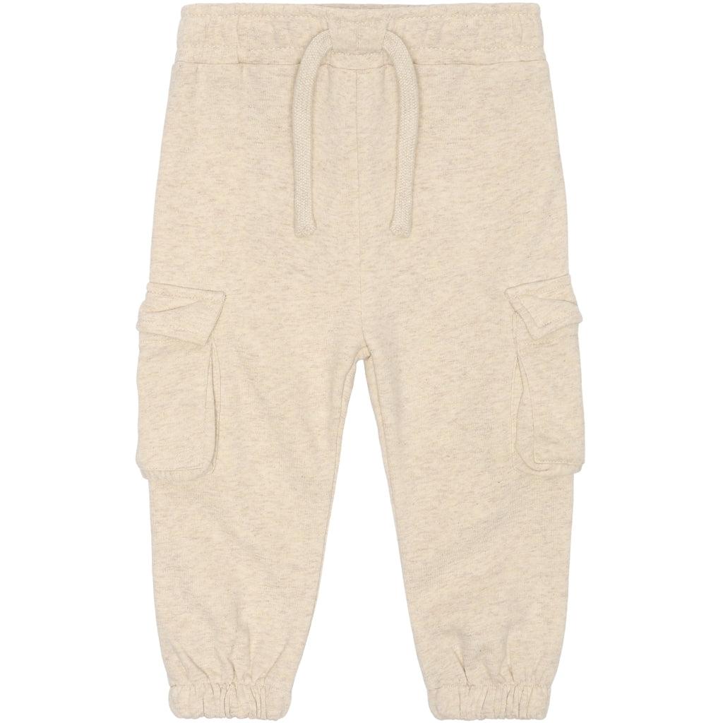THE NEW SIBLINGS Tnslegend Uni Cargo Melange Sweatpants, Oatmeal Melange - Makimo - Smart Kids
