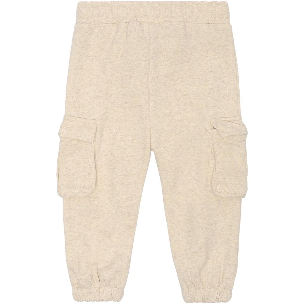THE NEW SIBLINGS Tnslegend Uni Cargo Melange Sweatpants, Oatmeal Melange - Makimo - Smart Kids
