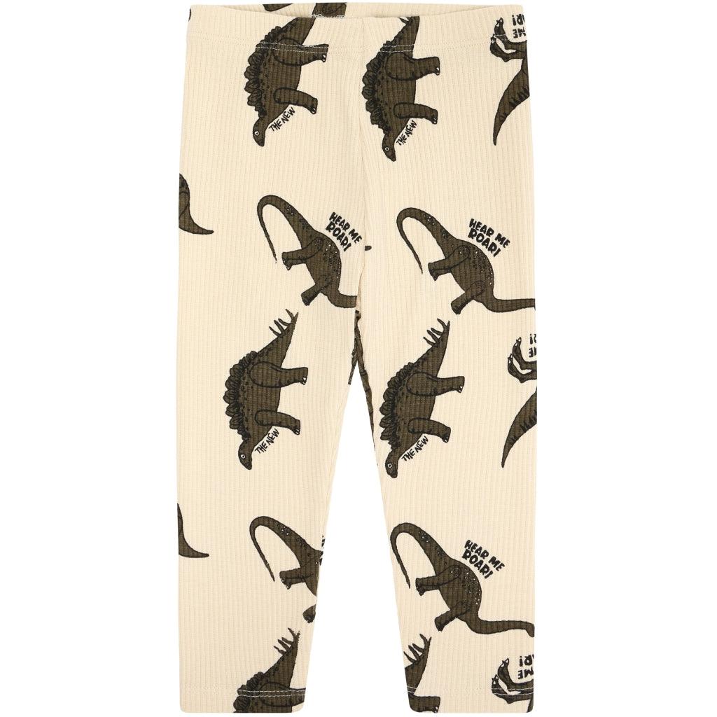 THE NEW SIBLINGS Tnslevi Rib Leggings, Angora Dino - Makimo - Smart Kids
