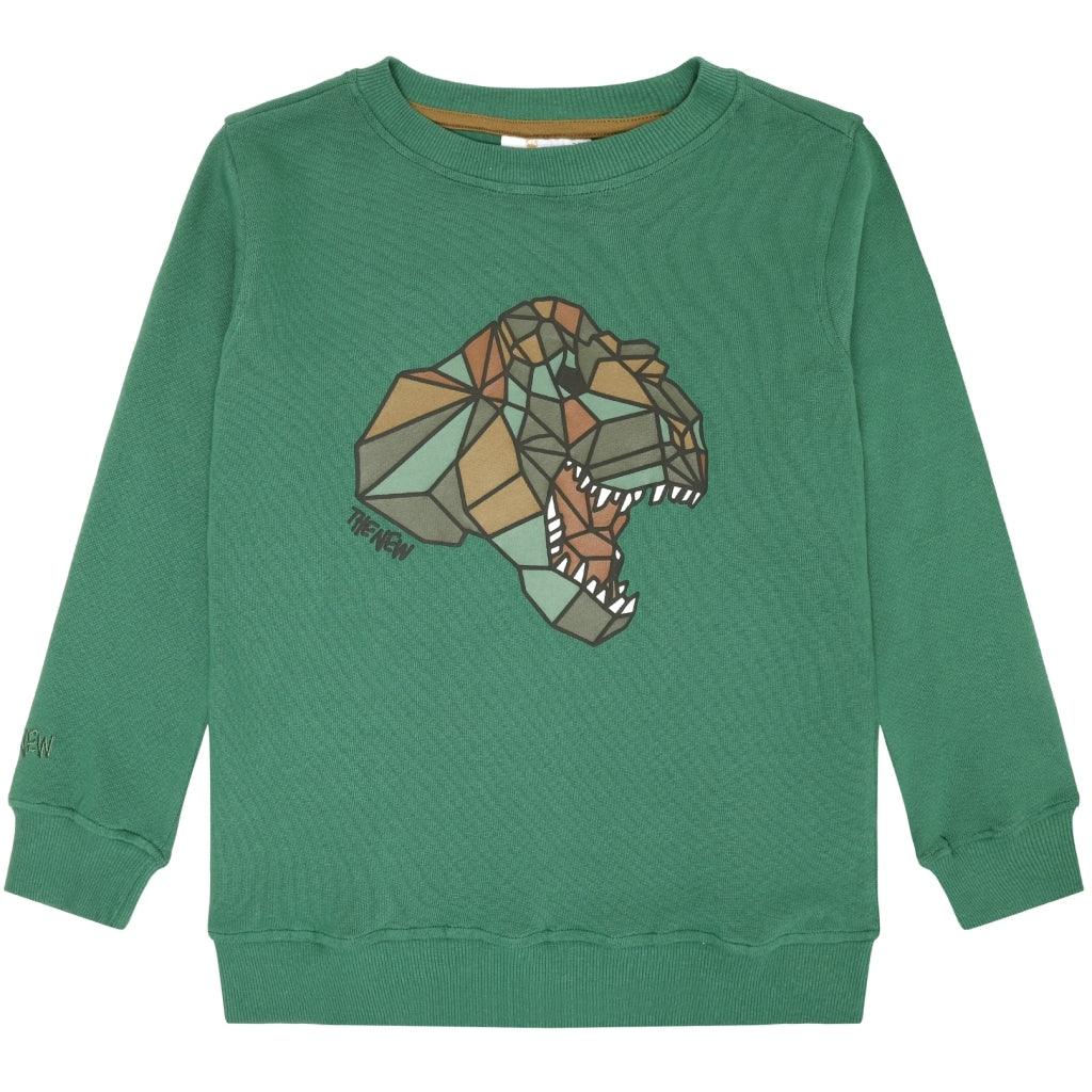 THE NEW Tnlazaron Sweatshirt – Foliage Green mit Dino-Print - Makimo - Smart Kids