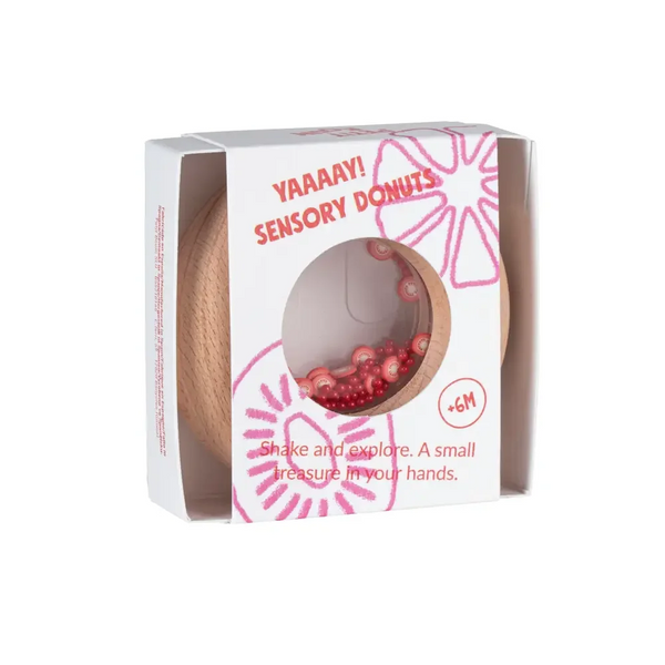 Petit Boum - Sensory Donuts Tomatoes – Holz-Sensorikspielzeug mit Rassel-Effekt - Makimo - Smart Kids