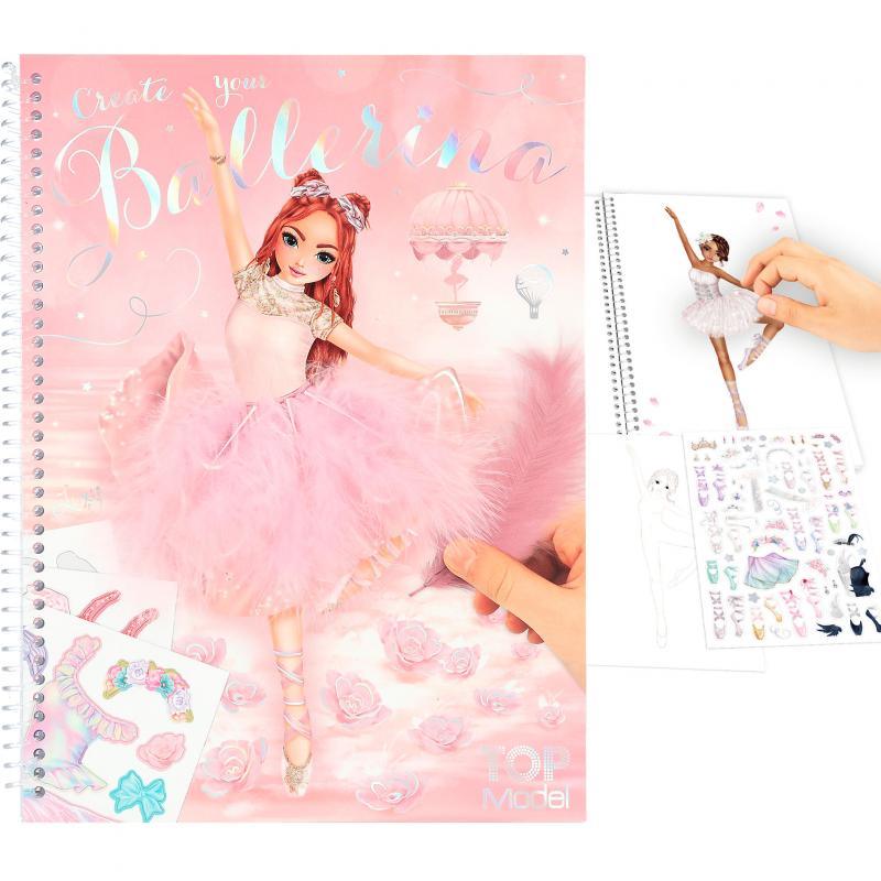 TOPModel Malbuch mit Stickern - Ballerina - Makimo - Smart Kids
