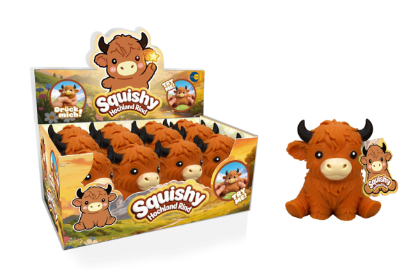 Fun Trading Squishy Hochlandrind – Knautschfigur 14 cm