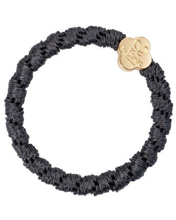 Woven Gold Quatrefoil Charcoal Grey - Makimo - Smart Kids