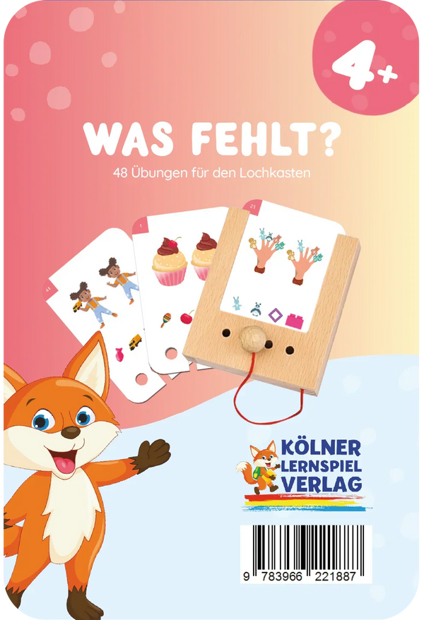 Was fehlt 4+ - Lochkasten Kartensatz Logik Training ab 4 Jahren - Makimo - Smart Kids