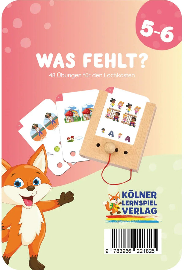 Was fehlt 5-6 - Lochkasten Kartensatz ab 5 Jahren - Makimo - Smart Kids
