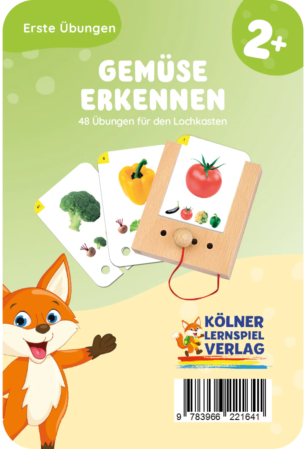 Erste Übungen - Gemüse erkennen - Lochkasten Kartensatz ab 2 Jahren