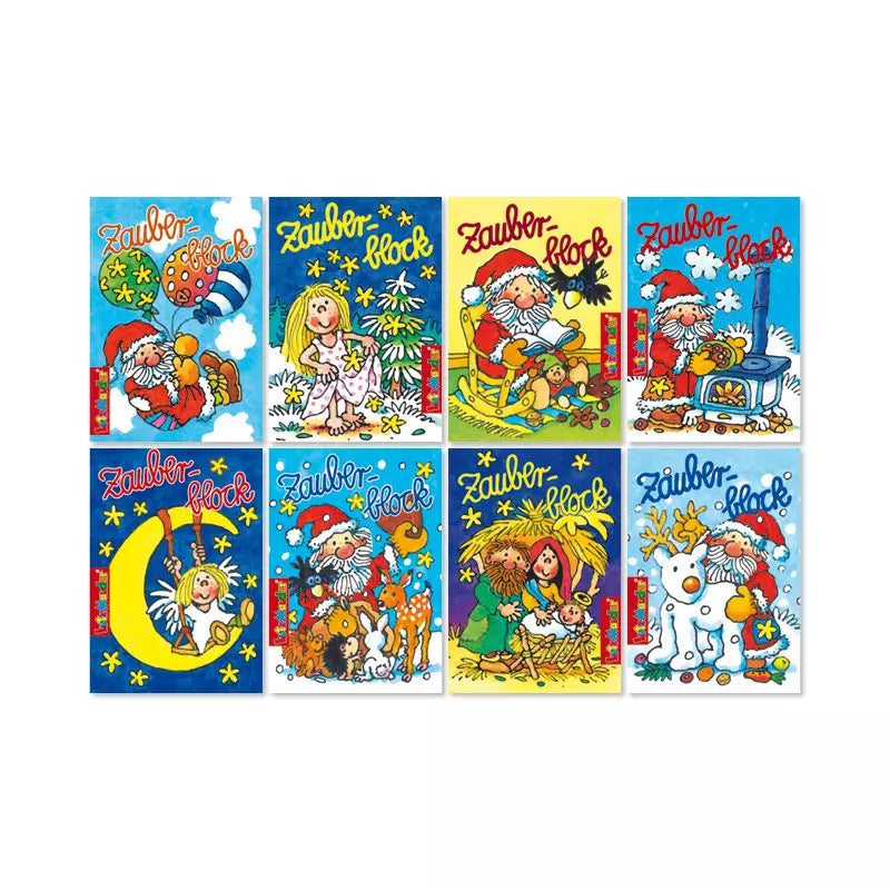 Zauberblock Weihnachten 3 – Mini-Malblock A8 mit magischen Weihnachtsmotiven - Makimo - Smart Kids