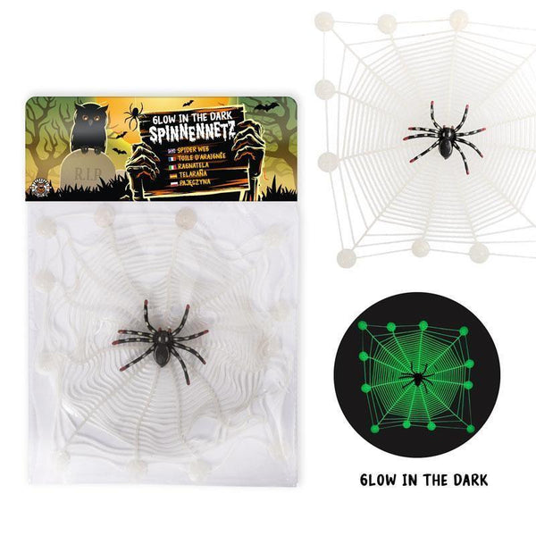 ZOMBIE ZONE Spinnennetz GitD mit Spinne – Gruselige Deko für Halloween - Makimo - Smart Kids